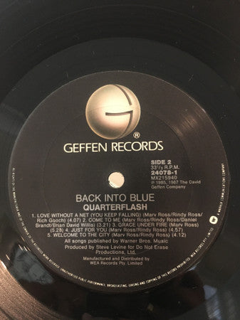 Quarterflash – Back Into Blue LP vinyl record, image 4 of 6