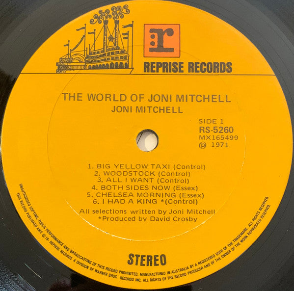 Joni Mitchell – The World Of Joni Mitchell LP vinyl record, image 4 of 5
