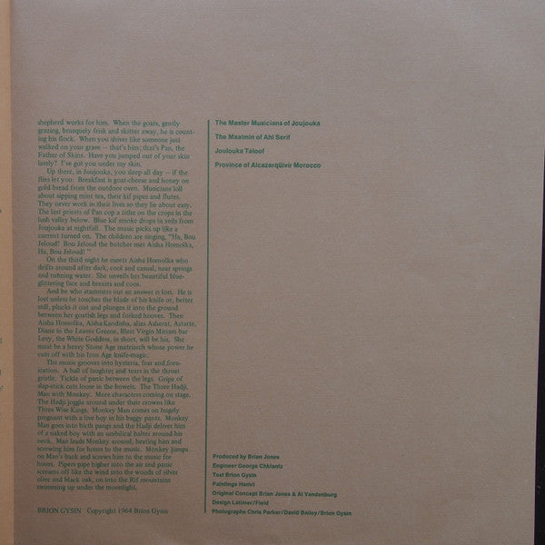 Master Musicians Of Jajouka – Brian Jones Presents The Pipes Of Pan At Joujouka LP vinyl record, image 9 of 10