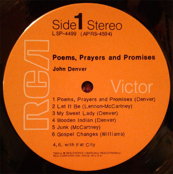 John Denver – Poems, Prayers & Promises LP vinyl record, image 3 of 5