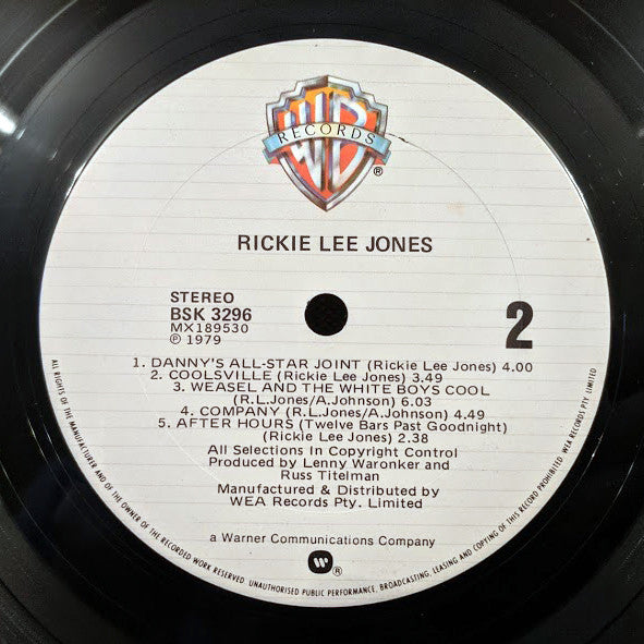 Rickie Lee Jones – Rickie Lee Jones LP vinyl record, image 4 of 4