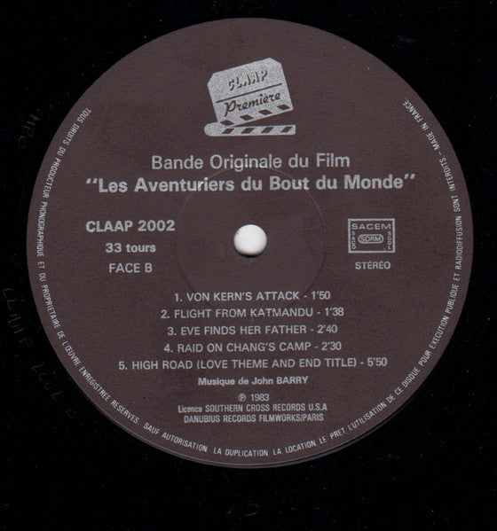 John Barry – Les Aventuriers Du Bout Du Monde (High Road To China) - Bande Originale Du Film LP vinyl record, image 4 of 4