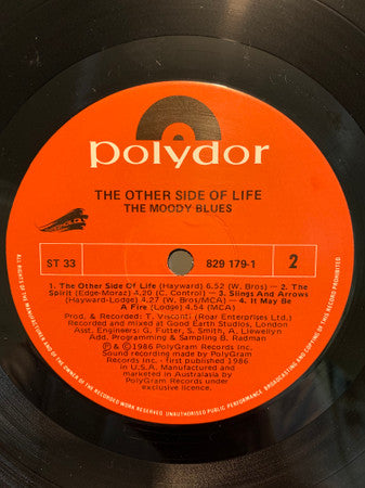 The Moody Blues – The Other Side Of Life LP vinyl record, image 4 of 4