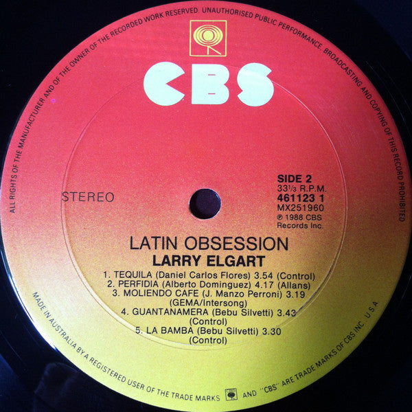 Larry Elgart And His New Hollywood Band – Latin Obsession LP vinyl record, image 4 of 4