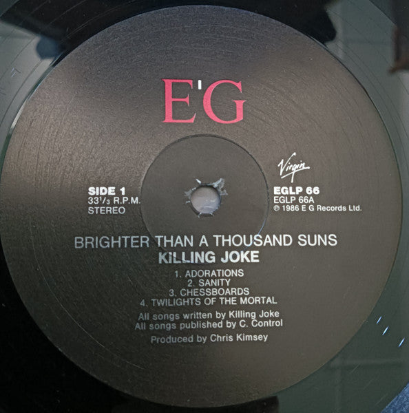 Killing Joke – Brighter Than A Thousand Suns LP vinyl record, image 3 of 3