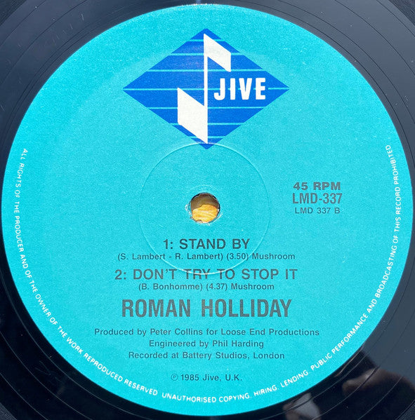 Roman Holliday – One Foot Back In Your Door 12" vinyl record, image 4 of 4