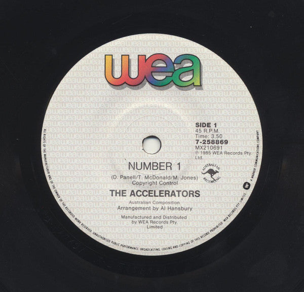The Accelerators – Number 1 7" vinyl record, image 3 of 4