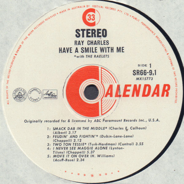 Ray Charles – Have A Smile With Me LP vinyl record, image 3 of 4