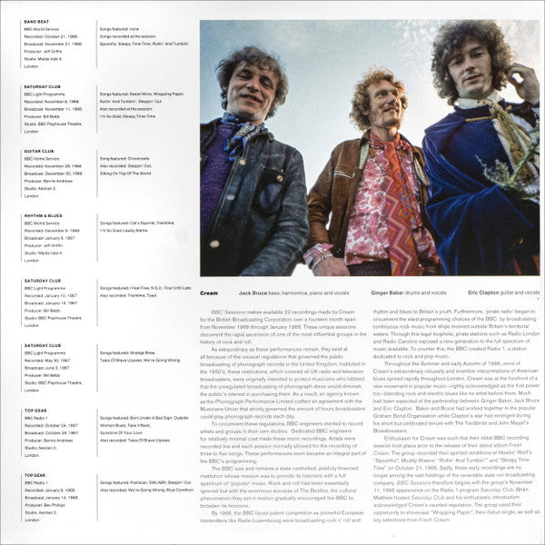 Cream – BBC Sessions LP vinyl record, image 2 of 10
