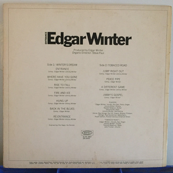 Edgar Winter – Entrance LP vinyl record, image 2 of 4