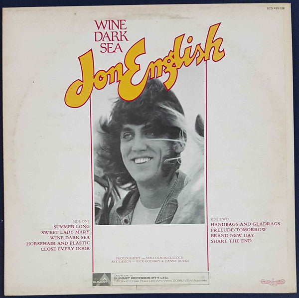 Jon English – Wine Dark Sea LP vinyl record, image 2 of 4