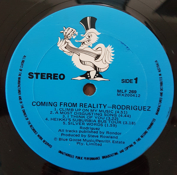 Sixto Rodriguez – Coming From Reality LP vinyl record, image 2 of 2