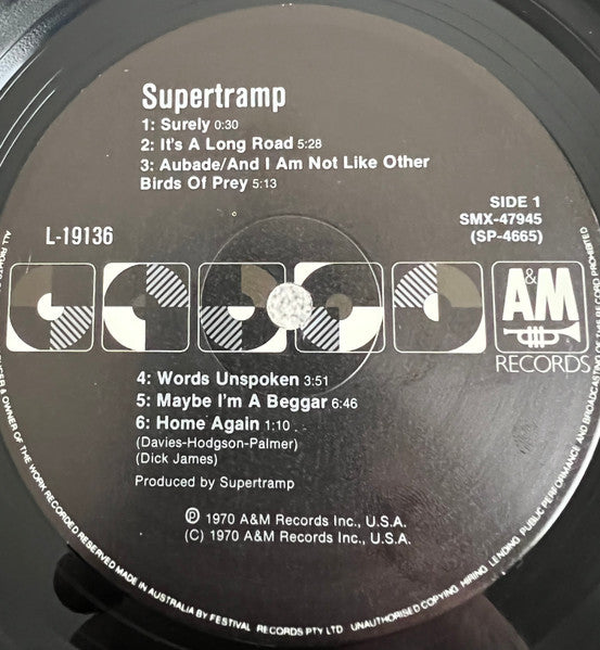 Supertramp – Supertramp LP vinyl record, image 2 of 4