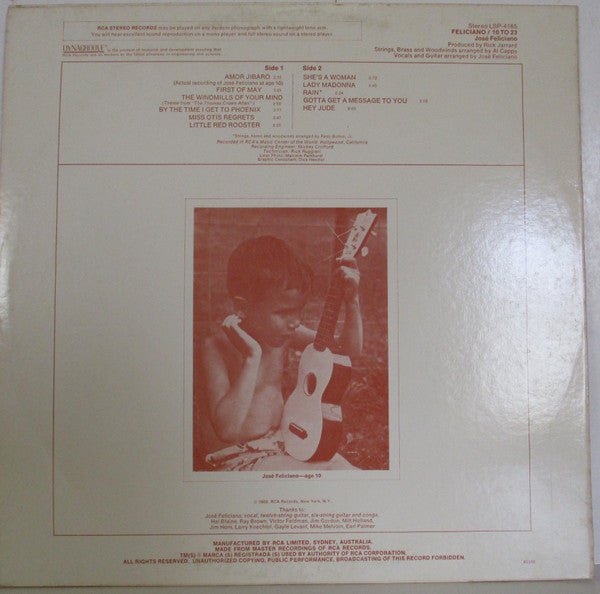 José Feliciano – 10 To 23 LP vinyl record, image 2 of 4