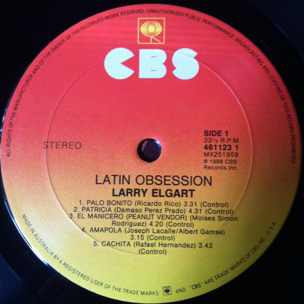 Larry Elgart And His New Hollywood Band – Latin Obsession LP vinyl record, image 3 of 4