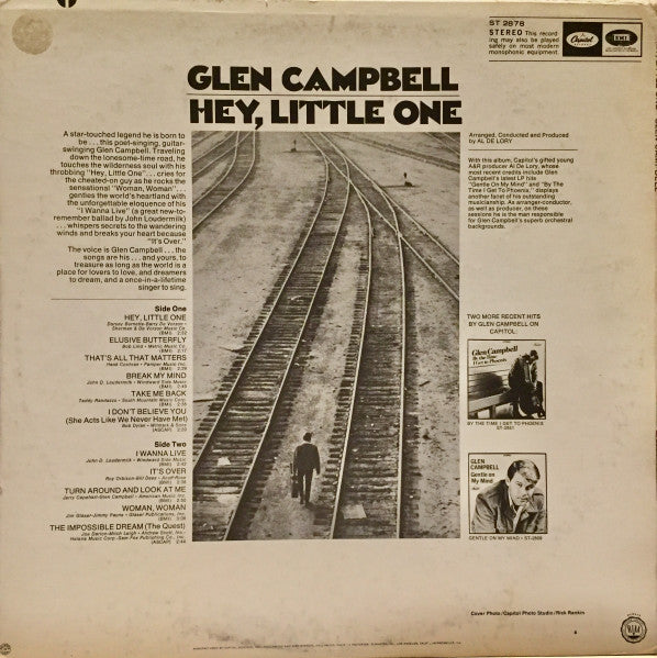 Glen Campbell – Hey, Little One LP vinyl record, image 2 of 4