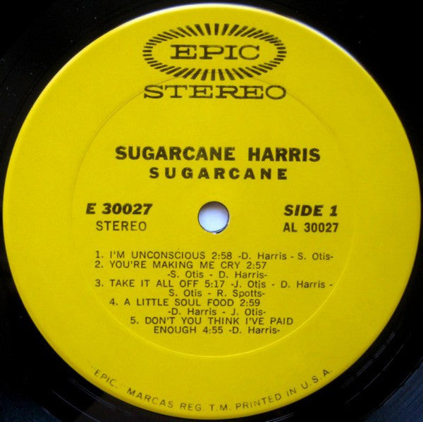 Don "Sugarcane" Harris – Sugarcane LP vinyl record, image 3 of 4