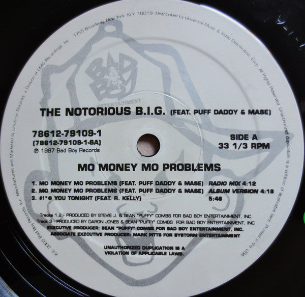Notorious B.I.G., Puff Daddy, Mase – Mo Money Mo Problems 12" vinyl record, image 2 of 3