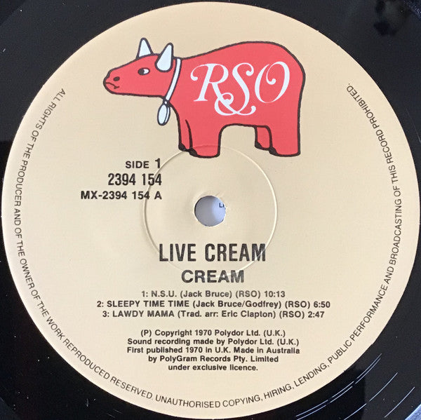 Cream – Live Cream LP vinyl record, image 3 of 6