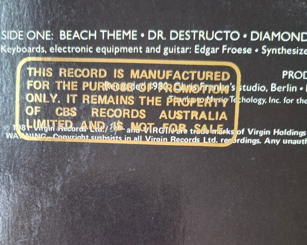 Tangerine Dream – Thief LP vinyl record, image 3 of 5