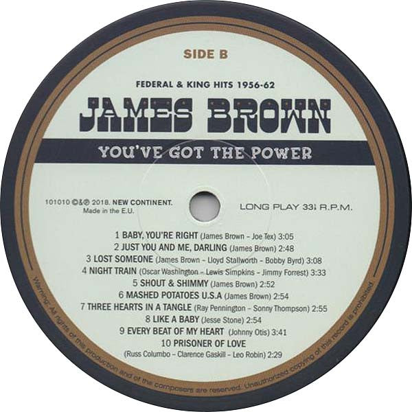 James Brown – You've Got The Power - Federal & King Hits 1956-62 LP vinyl record, image 4 of 4