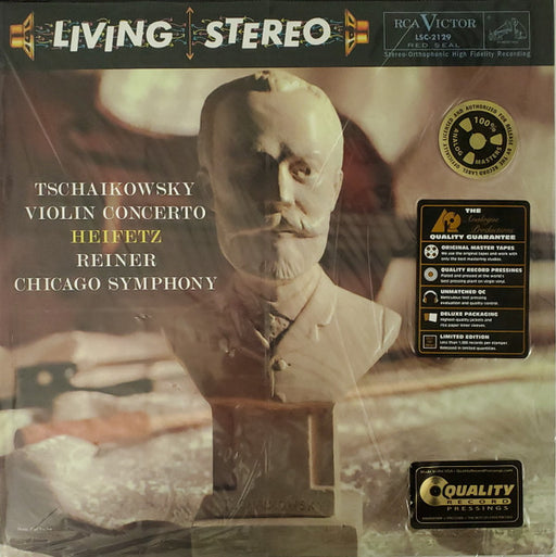 Pyotr Ilyich Tchaikovsky, Jascha Heifetz, Fritz Reiner, Chicago Symphony Orchestra – Violin Concerto LP vinyl record, image 1 of 4