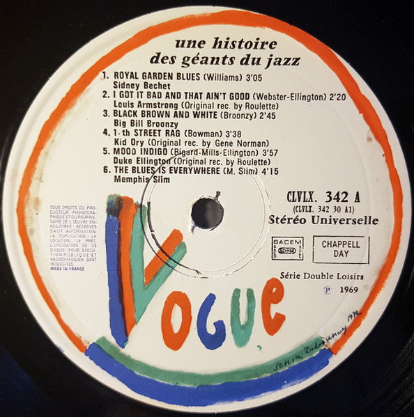Various – Une Histoire Des Géants Du Jazz (2xLP) LP vinyl record, image 3 of 3