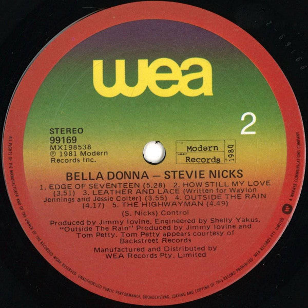 Stevie Nicks – Bella Donna LP vinyl record, image 6 of 9