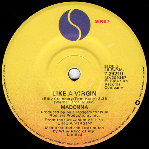 Madonna – Like A Virgin 7" vinyl record, image 1 of 3