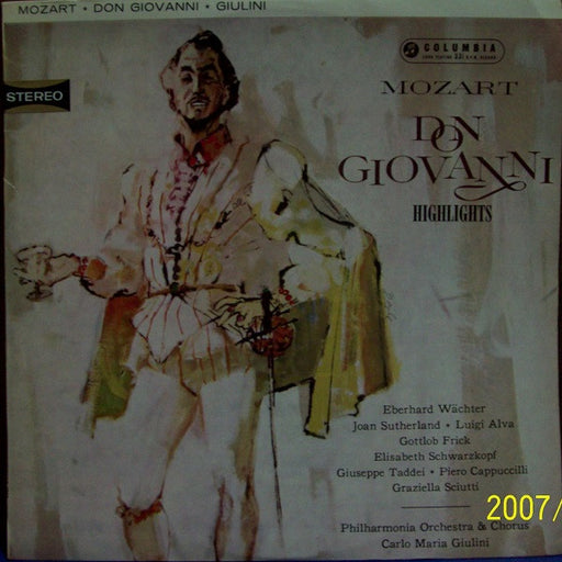 Wolfgang Amadeus Mozart, Philharmonia Orchestra, Carlo Maria Giulini, Joan Sutherland, Elisabeth Schwarzkopf, Luigi Alva, Graziella Sciutti, Eberhard Wächter – Don Giovanni Highlights LP vinyl record, image 1 of 4