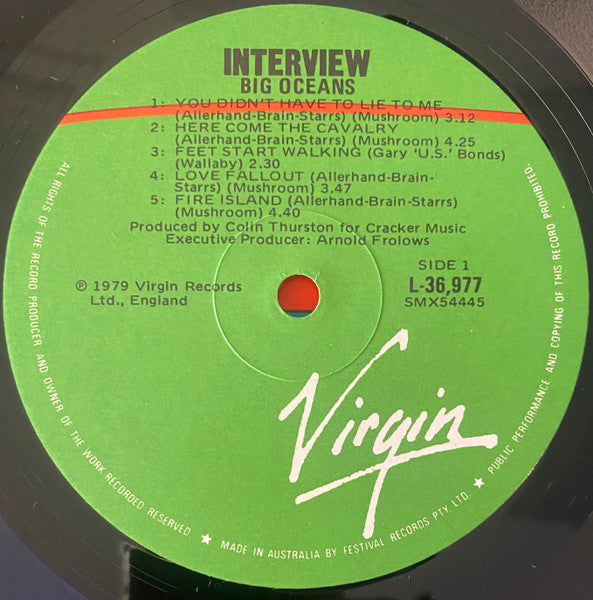 Interview – Big Oceans LP vinyl record, image 5 of 6
