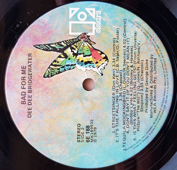 Dee Dee Bridgewater – Bad For Me LP vinyl record, image 6 of 6