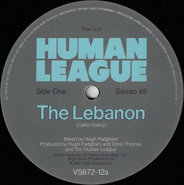 The Human League – The Lebanon 12" vinyl record, image 3 of 4