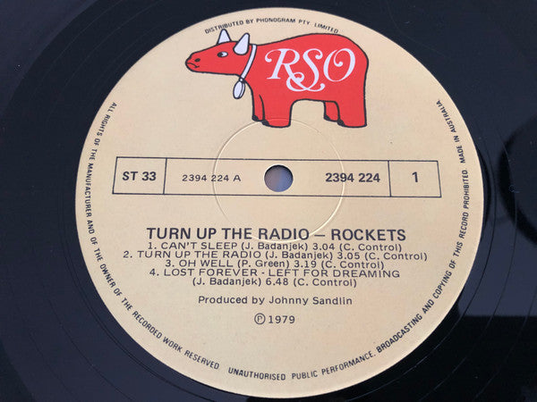 The Rockets – Turn Up The Radio LP vinyl record, image 3 of 4