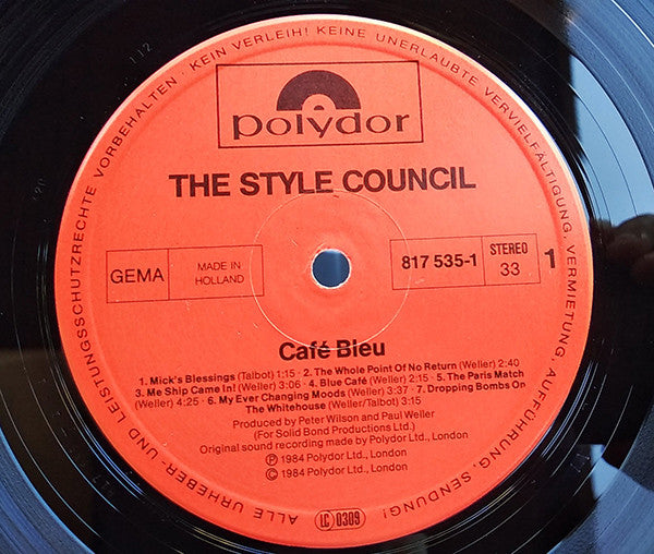 The Style Council – Café Bleu LP vinyl record, image 4 of 4