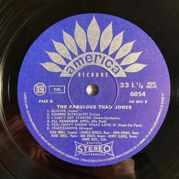 Thad Jones – The Fabulous Thad Jones LP vinyl record, image 4 of 4