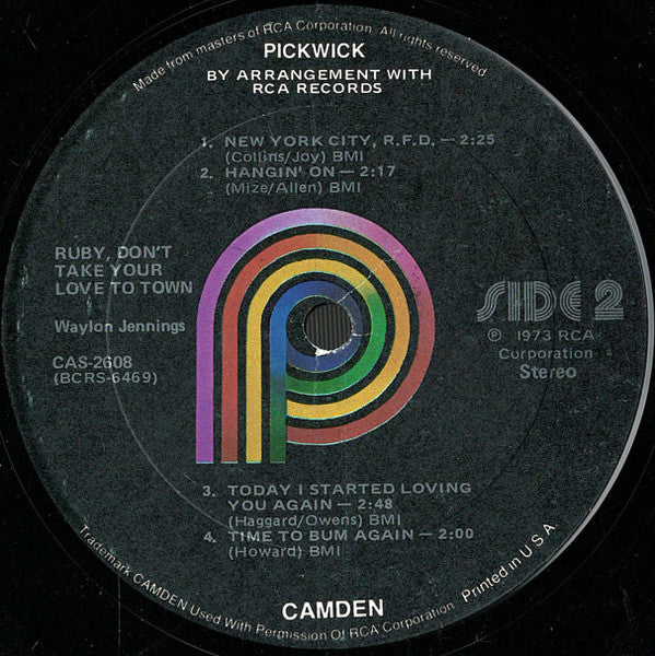 Waylon Jennings – Ruby, Don't Take Your Love To Town LP vinyl record, image 4 of 4