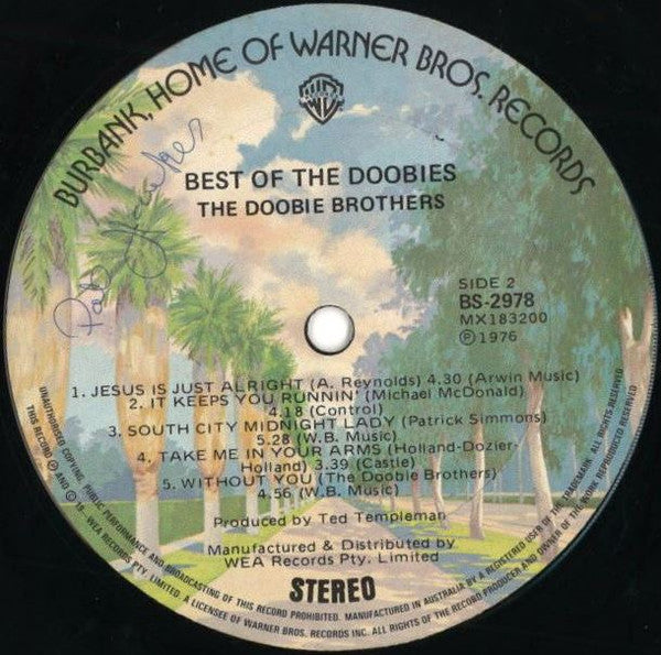 The Doobie Brothers – Best Of The Doobies LP vinyl record, image 4 of 4