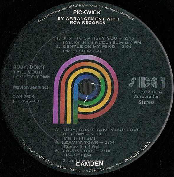 Waylon Jennings – Ruby, Don't Take Your Love To Town LP vinyl record, image 3 of 4