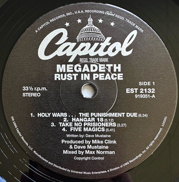 Megadeth – Rust In Peace LP vinyl record, image 3 of 8