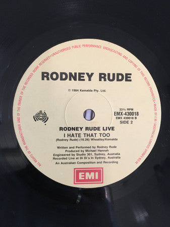 Rodney Rude – Live LP vinyl record, image 4 of 4