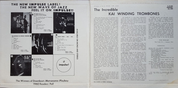 The Kai Winding Trombones – The Incredible Kai Winding Trombones LP vinyl record, image 3 of 4
