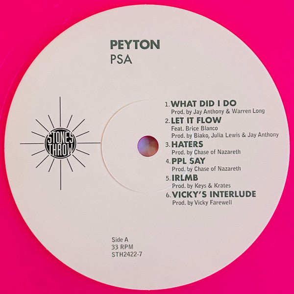Peyton – PSA LP vinyl record, image 3 of 9
