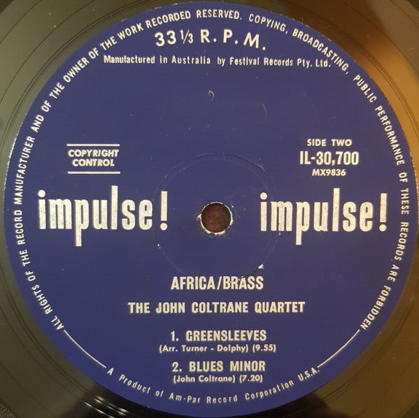 The John Coltrane Quartet – Africa / Brass LP vinyl record, image 4 of 4