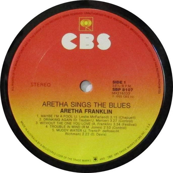Aretha Franklin – Aretha Sings The Blues LP vinyl record, image 3 of 4
