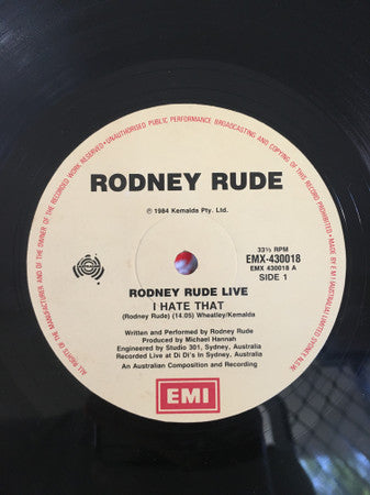 Rodney Rude – Live LP vinyl record, image 3 of 4