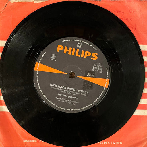 The Valentines – Nick Nack Paddy Whack 7" vinyl record, image 1 of 2