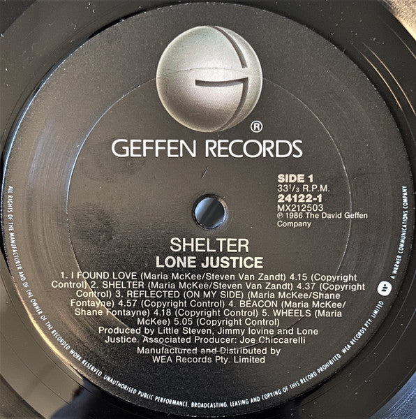 Lone Justice – Shelter LP vinyl record, image 7 of 8