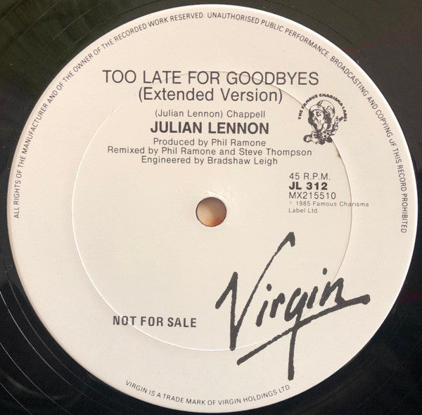 Julian Lennon – Say You're Wrong 12" vinyl record, image 4 of 4
