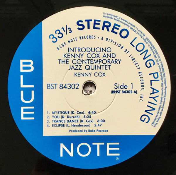 Kenny Cox, The Contemporary Jazz Quintet – Introducing Kenny Cox And The Contemporary Jazz Quintet LP vinyl record, image 4 of 5